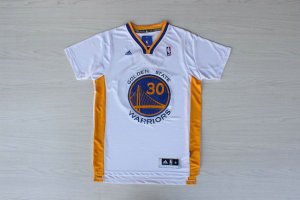 Maillot De Basket Golden State Warriors Stephen Curry 30 Manches Courtes Tissus Sportif Fans Edition Blanc